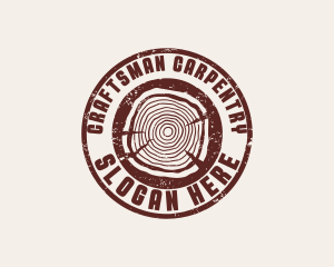 Carpenter Lumberjack Wood logo design