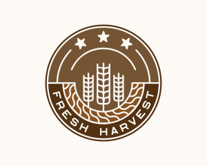 Organic Wheat Farm logo design