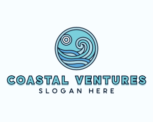 Surfing Waves Resort logo design