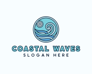 Surfing Waves Resort logo design