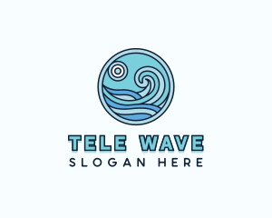 Surfing Waves Resort logo design