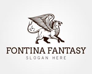 Fantasy Griffin Beast logo design