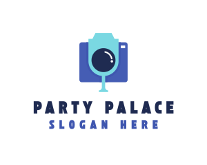 Blue Party Camera logo design