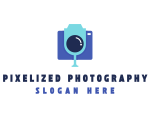 Blue Party Camera logo design