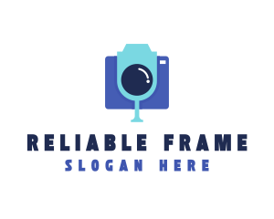 Blue Party Camera logo design