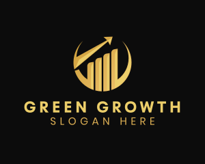 Graph Stock Market Growth logo design