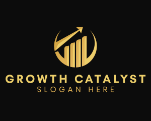 Graph Stock Market Growth logo design