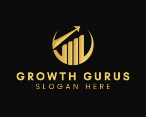 Graph Stock Market Growth logo design