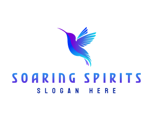 Flying Hummingbird Wings logo