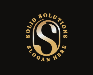 Gold Jewelry Boutique Letter S logo design