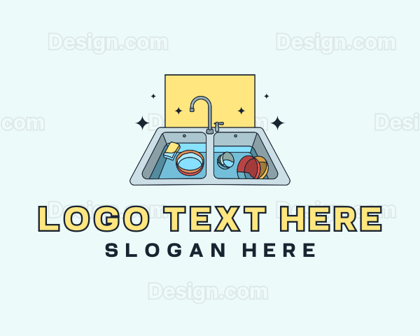 Dish Sink Cleaning Logo