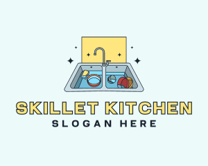 Dish Sink Cleaning logo design