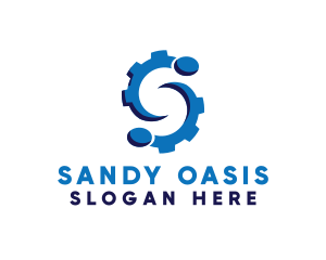 Blue Gear S logo design