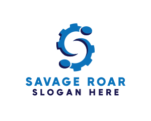 Blue Gear S logo design