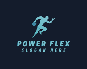 Muscular Discus Throw Athlete logo design