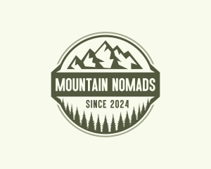 Forest Mountain Peak logo design