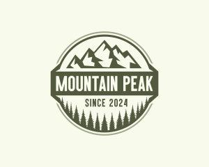 Forest Mountain Peak logo design