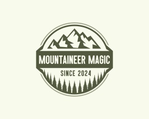 Forest Mountain Peak logo design