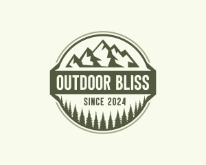 Forest Mountain Peak logo design