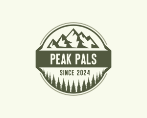 Forest Mountain Peak logo design