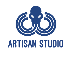 Blue Octopus Startup Business logo design