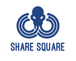 Blue Octopus Startup Business logo design