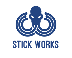 Blue Octopus Startup Business logo design