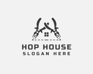 House Plier Maintenance Repair logo design