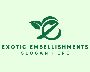 Gardening Plant Letter E logo design