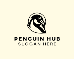 Antarctic Wildlife Penguin  logo