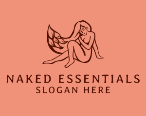 Organic Nude Woman Beauty logo design