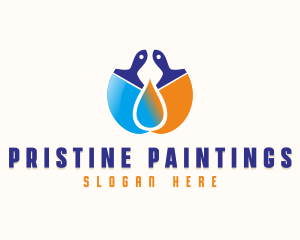 Paint Brush Painting logo design