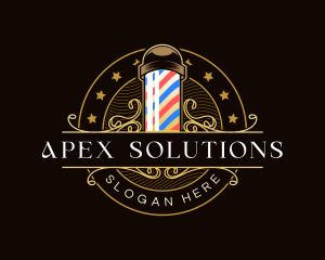 Barbershop Salon Haircut logo design