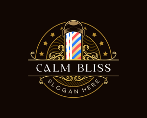 Barbershop Salon Haircut logo design