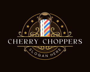 Barbershop Salon Haircut logo design