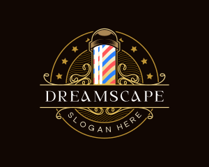 Barbershop Salon Haircut logo design