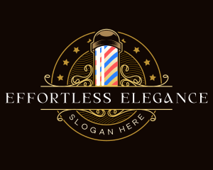 Barbershop Salon Haircut logo design