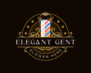 Barbershop Salon Haircut logo design