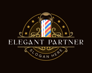 Barbershop Salon Haircut logo design