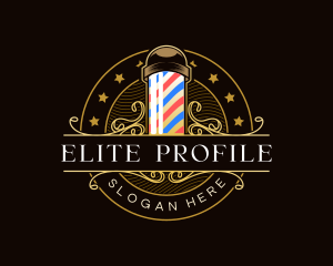 Barbershop Salon Haircut logo design