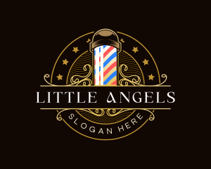 Barbershop Salon Haircut logo design