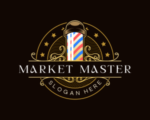 Barbershop Salon Haircut logo design