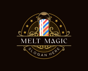 Barbershop Salon Haircut logo design