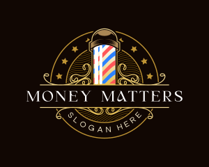 Barbershop Salon Haircut logo design