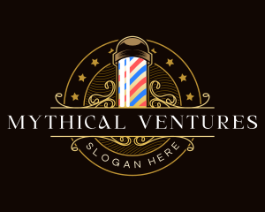 Barbershop Salon Haircut logo design