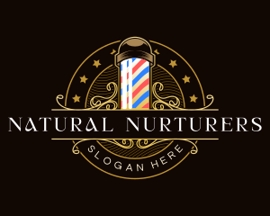 Barbershop Salon Haircut logo design