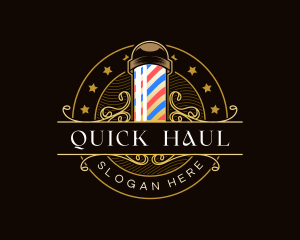 Barbershop Salon Haircut logo design