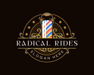 Barbershop Salon Haircut logo design