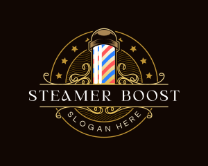 Barbershop Salon Haircut logo design