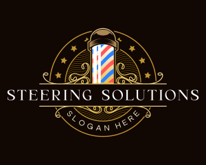 Barbershop Salon Haircut logo design